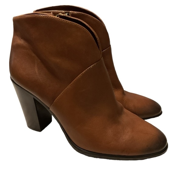 Vince Camuto Franell Leather Booties, Size 10 Rich Cognac VC-FRANELL - Picture 4 of 8